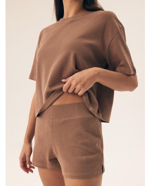 Piżama damska Henderson Ladies 42780 Nilsa kr/r – bawełna waflowa, krótkie spodenki, S–XL