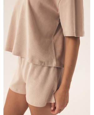 Piżama damska Henderson Ladies 42780 Nilsa kr/r – bawełna waflowa, krótkie spodenki, S–XL