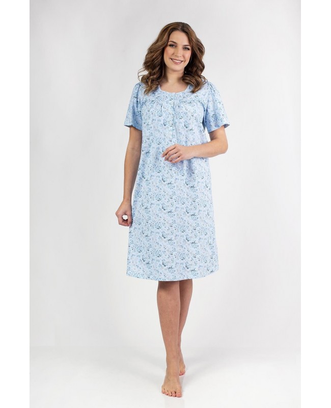 Koszula damska Regina 014 kr/r – bawełna 100%, dekolt na guziki, M–XL