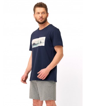 Piżama męska Key MNS 606 A25 kr/r M-2XL – wygoda i styl na letnie noce
