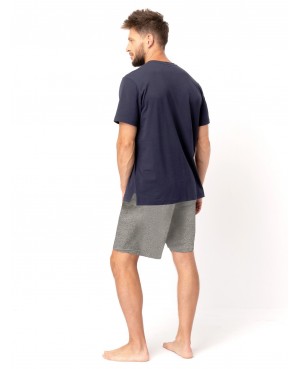 Piżama męska Key MNS 606 A25 kr/r M-2XL – wygoda i styl na letnie noce