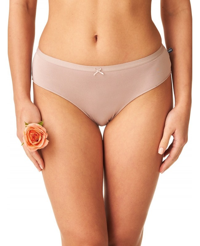 Figi damskie Key LPC 002 Bamboo S–2XL – klasyczne, midi, koronka, bambus, pudełko