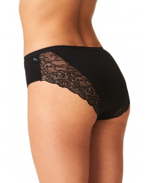 Figi damskie Key LPC 002 Bamboo S–2XL – klasyczne, midi, koronka, bambus, pudełko