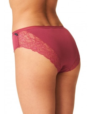 Figi damskie Key LPC 002 Bamboo S–2XL – klasyczne, midi, koronka, bambus, pudełko