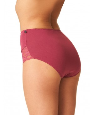 Figi damskie Key LPF 002 Bamboo S–3XL – maxi bikini, koronka, dzianina bambusowa, pudełko