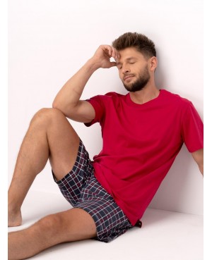 Bawełniana piżama męska Key MNS 453 A25 kr/r M-2XL – komfort i klasyka