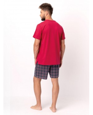 Bawełniana piżama męska Key MNS 453 A25 kr/r M-2XL – komfort i klasyka