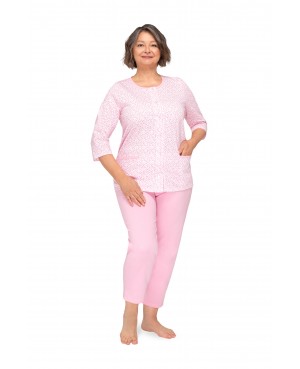 Damska piżama rozpinana Kasia 100% bawełna – idealna do szpitala i sanatorium – polski producent