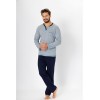 Piżama męska bawełniana długi rękaw Roch 538 dł/r M-2XL – styl i komfort w 100% bawełnie